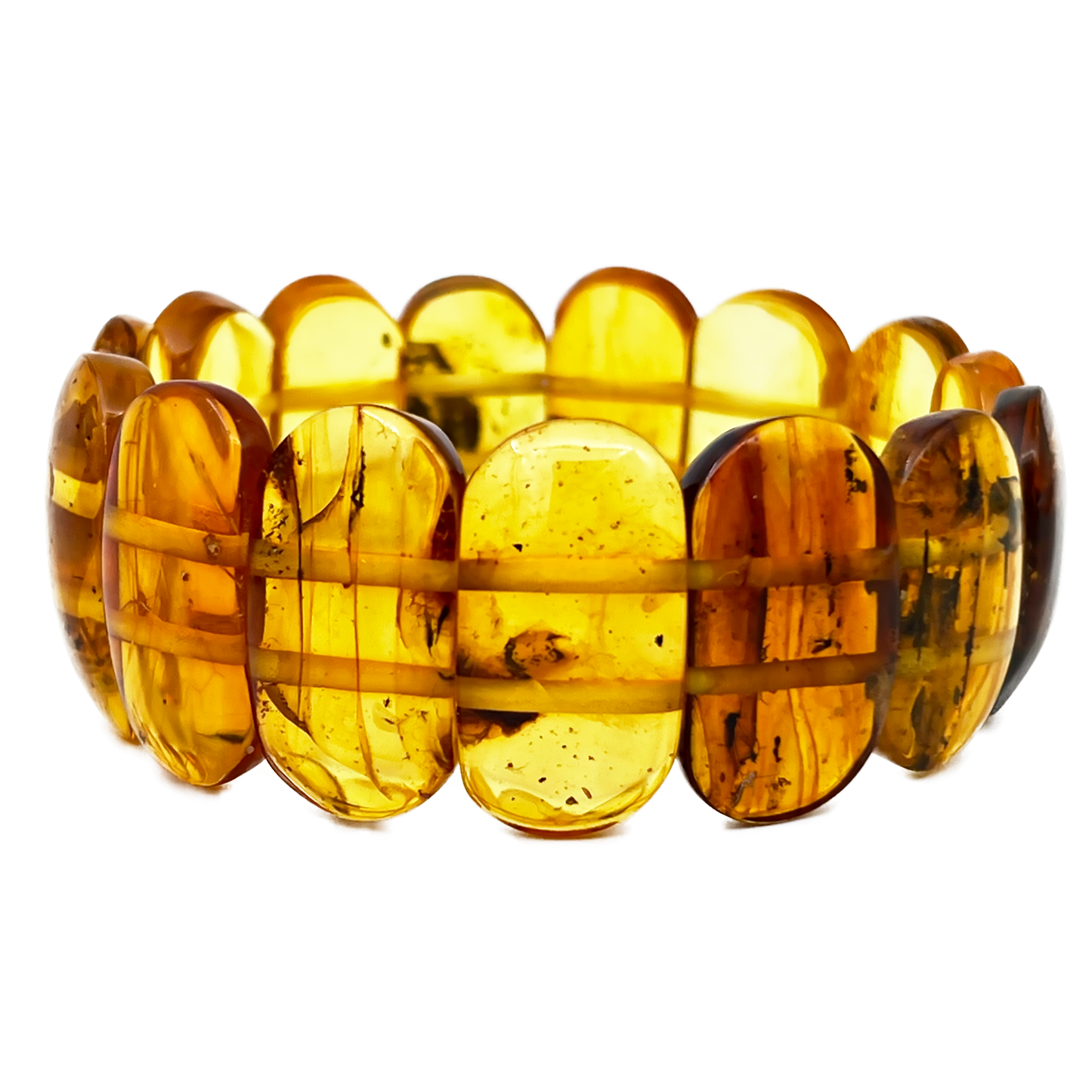 Amber bracelet with inclusions "Meeting"