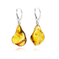 Amber earrings with silver 925 "Flight"