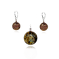 Amber set with silver 925 "Pluto"