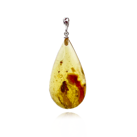 Amber pendant with inclusions "Dance"
