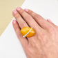 Silver 925 ring with amber "Touch"