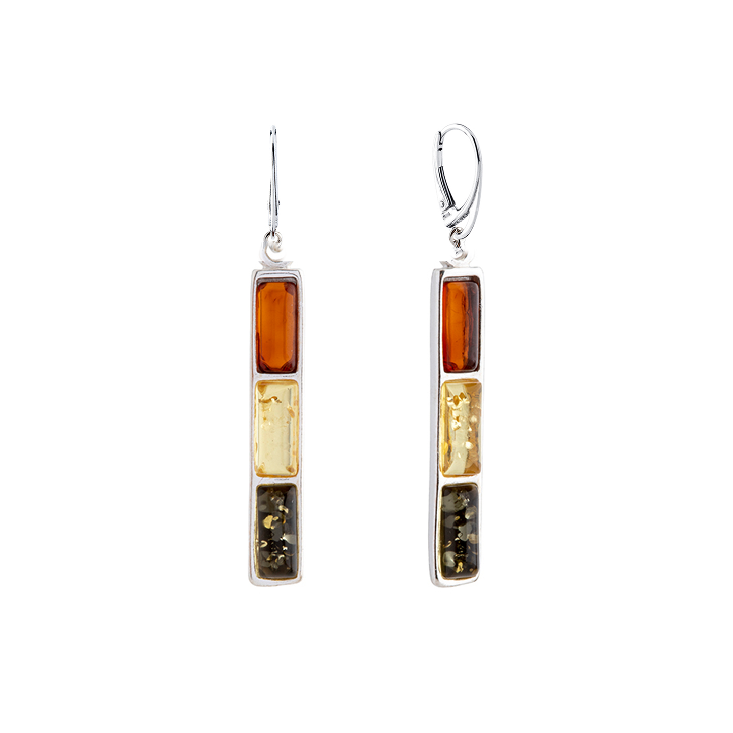 Amber earrings with silver 925 "Lege"